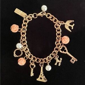 Charming Gold Bracelet with Charms